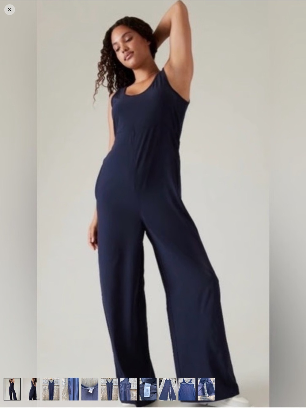 Athleta Navy Passenger Jumpsuit